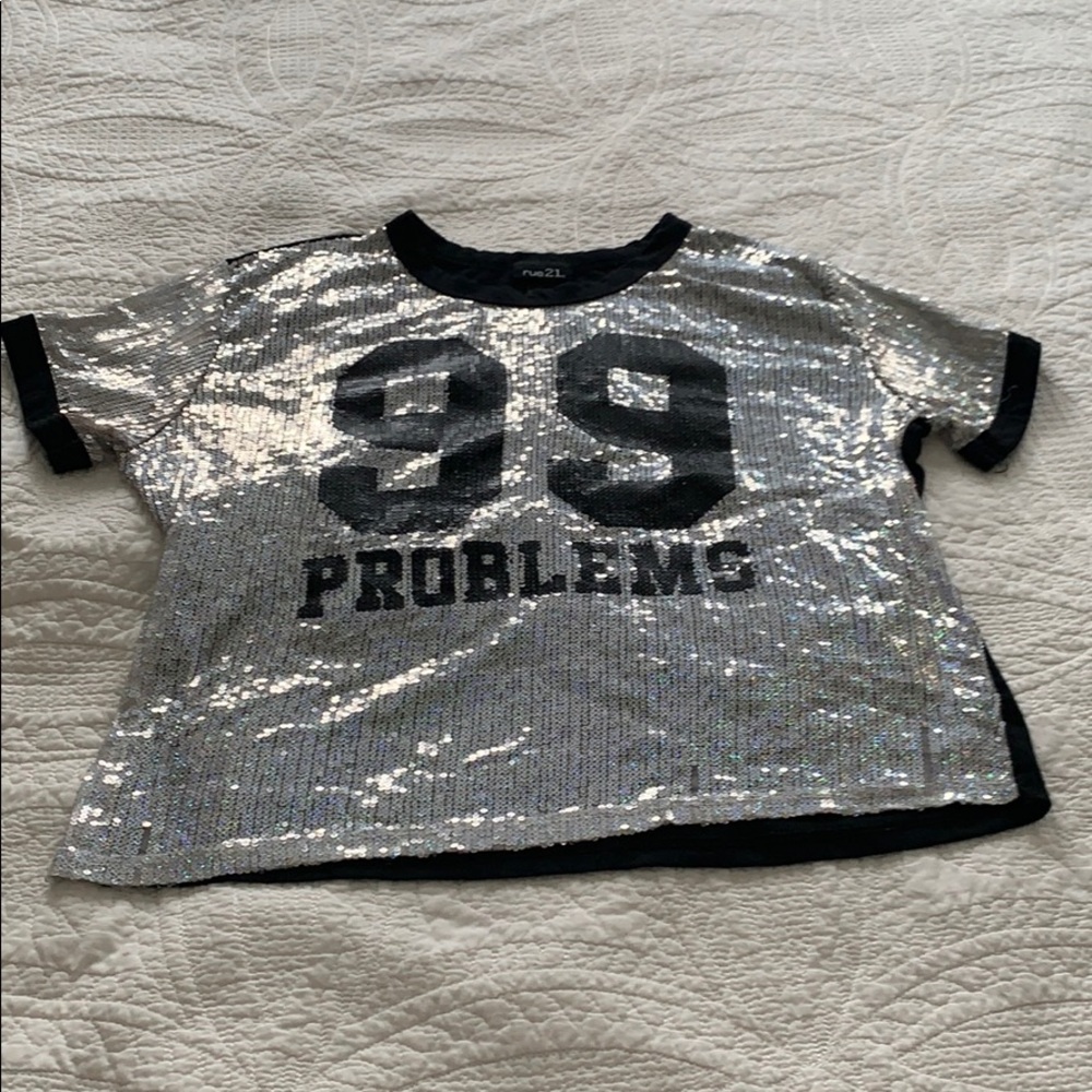 Sequined crop top